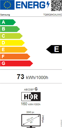Energi label - Grade E